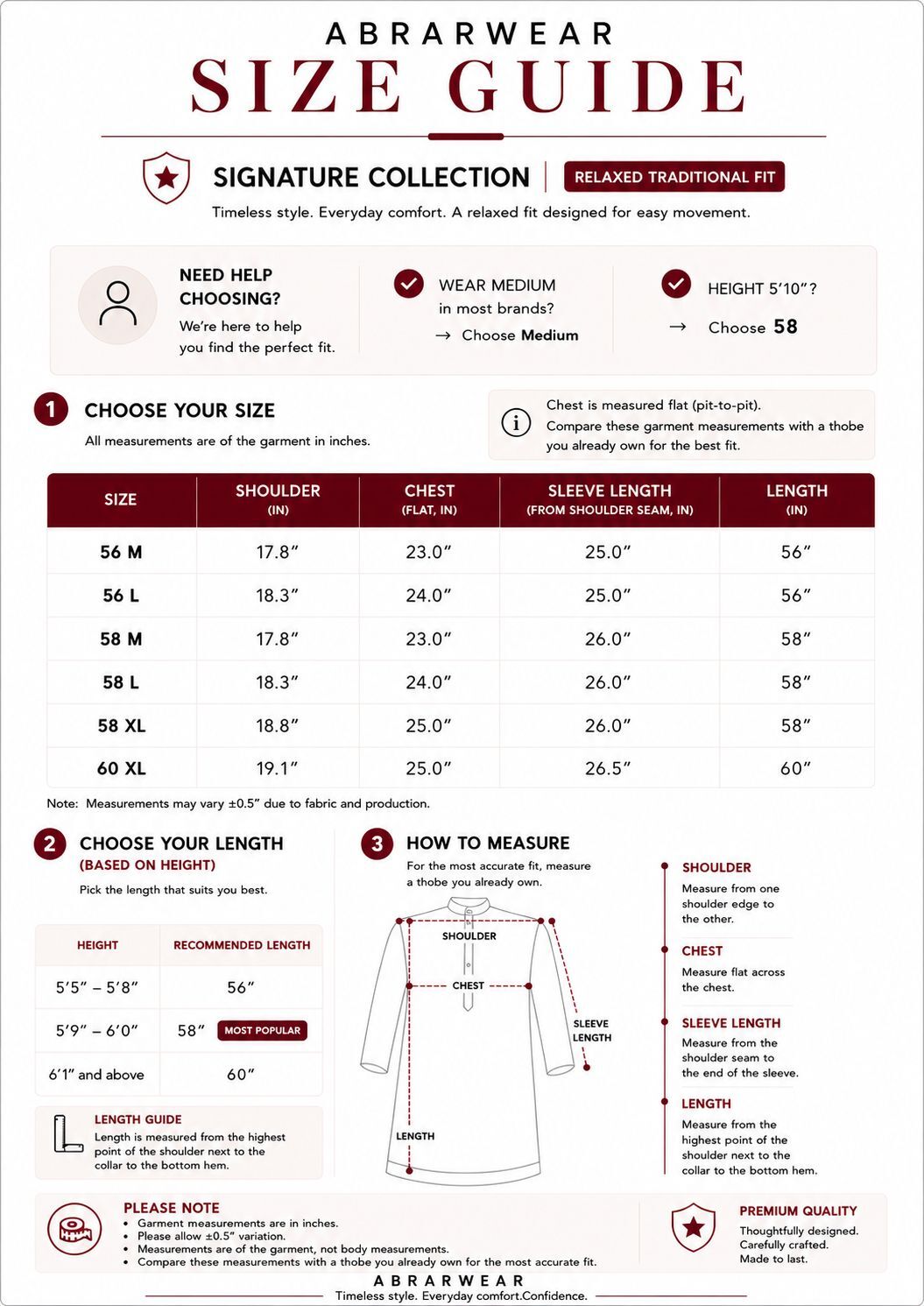 Size Guide